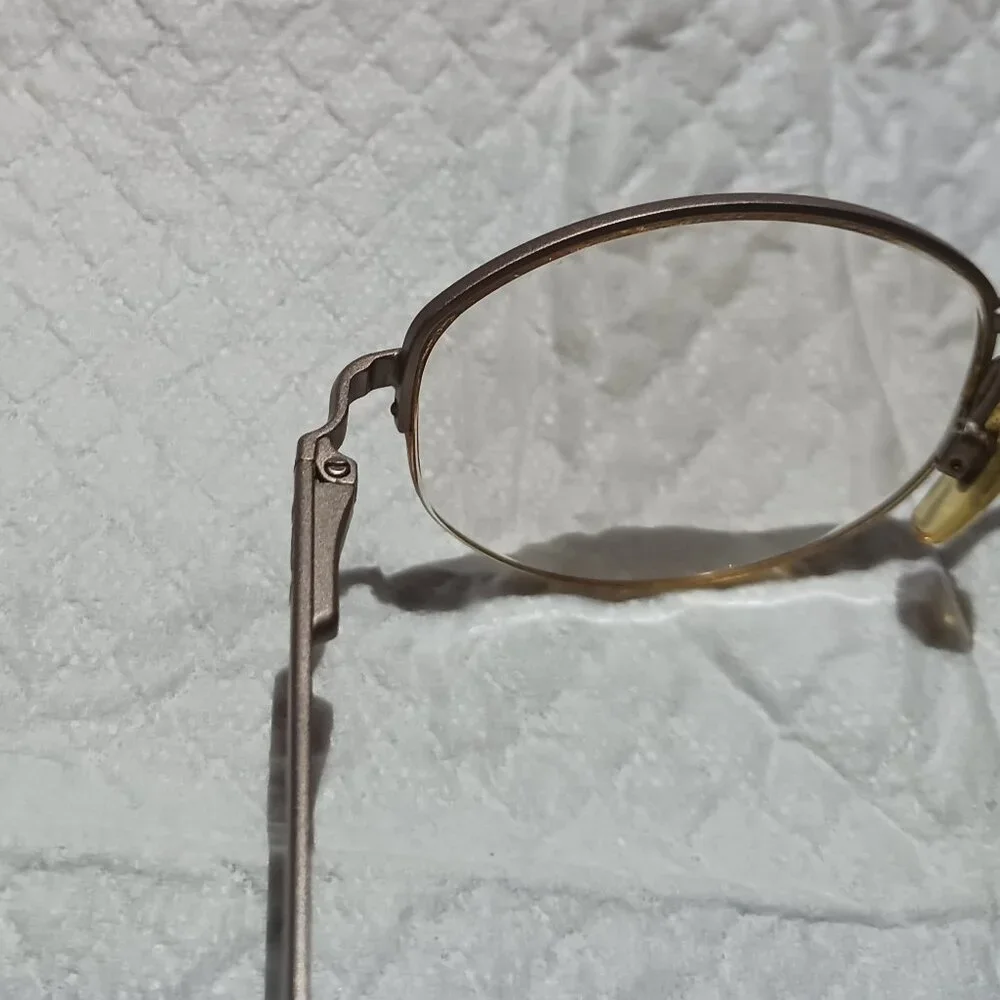 Vintage Emporio Armani Italy 080 1089 Eyeglasses Frames Champagne 49-21-135 - Picture 10 of 15
